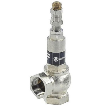 Клапан предохранительный Benarmo ВР 1 1/2"х1 1/2" DN 40х40 PN 16 Pн = 1...16 бар угловой латунный с никелевым покрытием