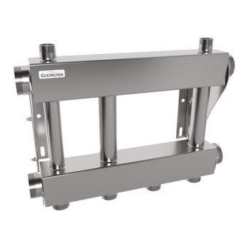 Коллектор распределительный GIDRUSS MKSS-250-2x32 2-х контурный НР 2"x1 1/2" Ду 50 Ру 6 модульный
