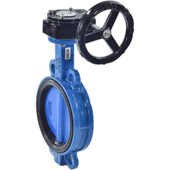 Затвор дисковый чугунный Benarmo 2010R DN 350 PN 10/16 поворотный межфланцевый с редуктором EURO
