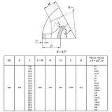 Отвод стальной 60-2-426х26-09Г2С ГОСТ 17375-2001 бесшовный крутоизогнутый