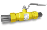 Кран шаровой газовый TEMPER 38520040 стандартнопроходной комбинированный DN 40 PN 40