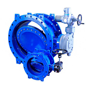 Затвор ЭНЭКОС DN 500 PN 10 поворотный фланцевый с двойным эксцентриком с редуктором и штурвалом