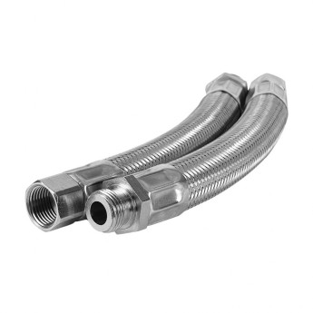 Шланг высокого давления VALFEX VF.205.012 ВР-НР 3/8"x1/2" DN 15 PN 20 L=205 нержавеющая сталь