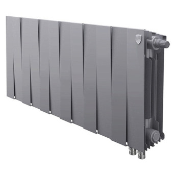 Радиатор биметаллический Royal Thermo PianoForte 300 VDR (12 секций) Silver Satin