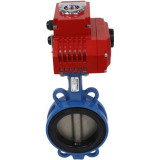 Затвор дисковый чугунный Benarmo DN 300 PN 16 поворотный межфланцевый с электроприводом QB-600 380В