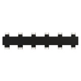 Коллектор распределительный Warme WKS80.32B 5-ти контурный НР 1 1/4"x1" Ду 32 Ру 6 без теплоизоляции