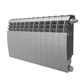Радиатор биметаллический Royal Thermo BiLiner 350 V (12 секций) Silver Satin