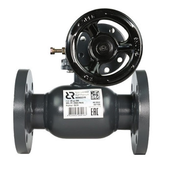 Кран шаровой Ридан RJiP Premium FF WG DN 400 PN 25 стальной стандартнопроходный фланцевый с ручным редуктором