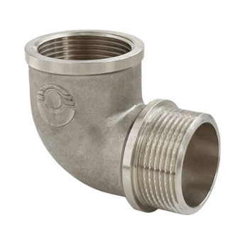 Угольник переходной 90 градусов VALFEX VF.092 ВР-НР 1 1/2" Ду 40 Ру 40 никелированный латунный