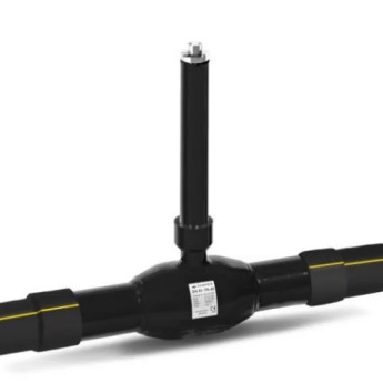 Кран шаровой газовый TEMPER 59266400 полнопроходной под приварку DN 400 PN 16/25 с переходом на ПЭ патрубки