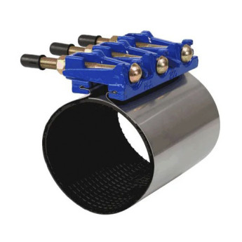 Ремонтный хомут Benarmo 8 DN 100 (108-118 мм) PN 10 L=200 с замком нержавеющая сталь