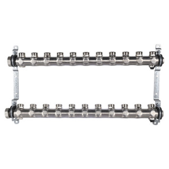 Коллекторная группа Oventrop Multidis SH 1 1407162 12-ти контурный ВР-НР 1"x3/4" DN 25 PN 4 с регулирующими клапанами