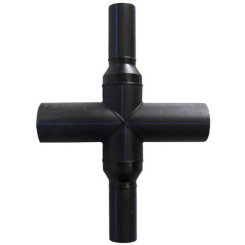 Крестовина 710х450 мм SDR13,6 90° ПЭ100 неравнопроходная сварная сегментная ПНД