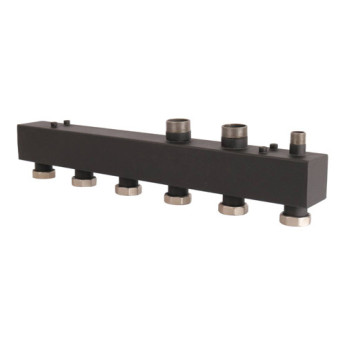 Коллектор распределительный ROMMER RDG-0017-004003 3-х контурный НР 1 1/2" Ду 40 Ру 4 без теплоизоляции