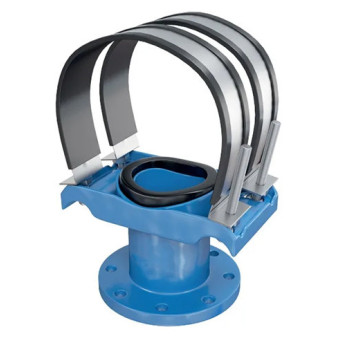 Хомут седловой фланцевый UR-CAST UR-6163 DN 200-B/ 805-850 мм PN 16 чугунный