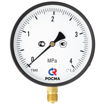 Манометр РОСМА ТМ-610Р.00 (0...10 кгс/см2) Дкорп=150мм кл. 1,5 М20х1,5 общетехнический радиальный 00000006957