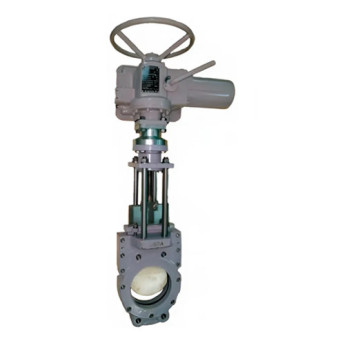 Задвижка шиберная ABRA KV-03 DN 100 PN 16/10 чугунная фланцевая с электроприводом