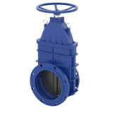 Задвижка УЗТПА Угреша DN700 PN16 фланцевая с обрезиненным клином со штурвалом