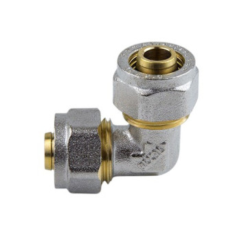Угольник латунный Aquasfera 7005 DN 32 PN 16 покрытие - никель, компрессионный, 7005-04