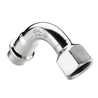 Отвод 90 градусов VALTEC VTi.956.I ВР 1/2" DN 15 PN 16 нержавеющая сталь