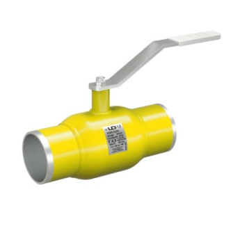 Кран шаровой цельносварной LD КШ.Ц.П.GAS.020.040.Н/П.01 Ду 20 Ру 40 нержавеющий неполнопроходный под приварку