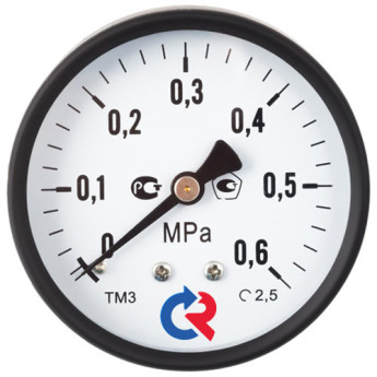 Манометр РОСМА ТМ-310Т.00 (0...0,4 МПа) Дкорп=63мм кл. 2,5 G1/4" общетехнический осевой 00000009575