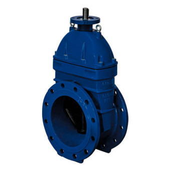 Задвижка DENDOR 47GVA DN 125 PN 10 клиновая фланцевая чугунная с обрезиненным клином под электропривод