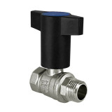 Кран шаровый VALFEX STANDART VF.236 ВР-НР 3/4" Ду 20 Ру 40 с синей ручкой никелированный латунный