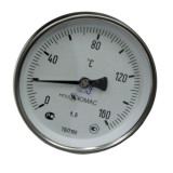 Термометр биметаллический осевой Дк63 L50мм G1/2" 120С ТБП-Т НПО ЮМАС