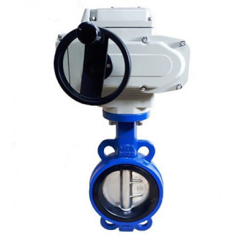 Затвор Kvant KV01 DN 450 PN 16 дисковый поворотный межфланцевый с электроприводом ГЗ-ОФ-45/11К