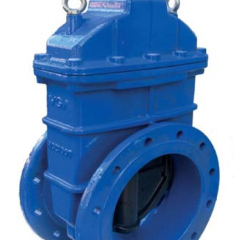Задвижка VGA D17.04 DN 600 PN 10 L=390 мм фланцевая клиновая чугунная с маховиком с обрезиненным клином