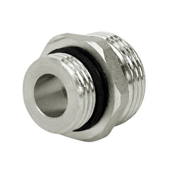 Ниппель переходной VALFEX VF.580.NE.012.034 НР 1/2"x3/4" DN 15x20  PN 10 латунный никелированный