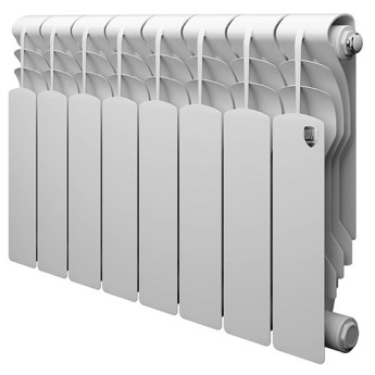 Радиатор биметаллический Royal Thermo Revolution Bimetall 350 (8 секций) Bianco Traffico
