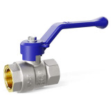 Кран шаровой латунный LD Pride Oxygen 40.50.В-В.Р GAS Ду 50 Ру 25 резьба (ВР-ВР) 2", никелированный кислородный