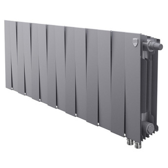 Радиатор биметаллический Royal Thermo PianoForte 300 VDR (14 секций) Silver Satin