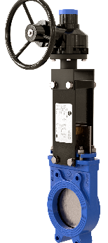 Задвижка шиберная VALSTOK VA-013-01-R(N)-NBR Ду 500 Ру 4 чугунная межфланцевая односторонняя c редуктором с невыдвижным штоком