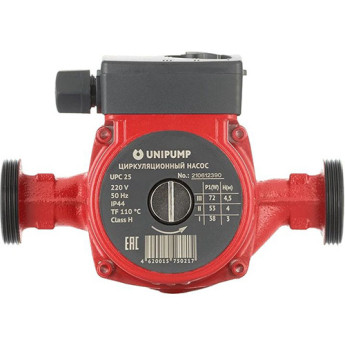 Насос циркуляционный Unipump UPC 25-60 180 с мокрым ротором H=6м Q=68л/мин арт. 50058