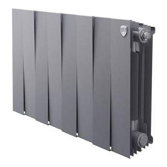 Радиатор биметаллический Royal Thermo PianoForte 300 (8 секций) Silver Satin