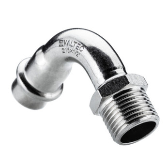 Отвод 90 градусов VALTEC VTi.957.I НР 1/2" DN 18x15 PN 16 нержавеющая сталь