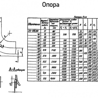Опора Л8-200.000-13 трубчатая крутоизогнутых отводов