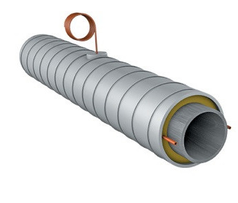 Концевой элемент трубопровода стальной с торцевым кабелем вывода 630х8,0-1-ППУ-ОЦ