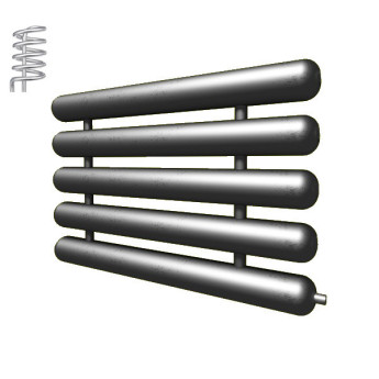 Регистр отопления РАЭ-5x219x5,0-12000 автономный пятирядный с эллиптическими заглушками