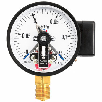 Манометр РОСМА ТМ-610Р.06 ТИП 2 (0...0,6 МПа) Дкорп=150мм кл. 1,5 G1/2" общетехнический с ЭКП радиальный, задняя колодка 00000006573