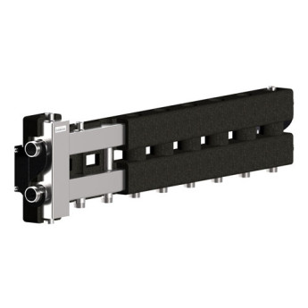 Коллектор распределительный GIDRUSS BMSS-80-5D.EPP 5-ти контурный НР 1 1/4"x1" Ду 32 Ру 6 балансировочный в термоизоляции