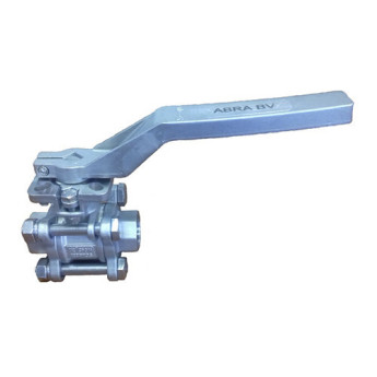 Кран шаровой ABRA BV11 ВР 1/2" DN 15 PN 40 ISO верхний фланец нержавеющая сталь