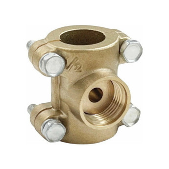 Тройник-обойма VALFEX VF.755 ВР 3/4"x1/2"x3/4" Ду 20x15x20 Ру 40 ремонтная латунный