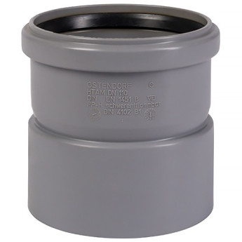 Муфта насадная PP-H Ostendorf HT HTAM DN 110 с уплотнительной манжетой