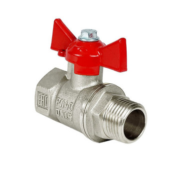 Кран шаровый VALFEX VF.218 ВР-НР 3/4" Ду 20 Ру 40 STANDART N/P никелированный латунный
