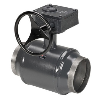 Кран шаровой Danfoss JiP Full Bore WW WG DN 350 PN 25 стальной полнопроходный под приварку с ручным редуктором