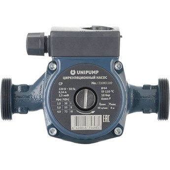 Насос циркуляционный Unipump CP 25-80 180 с мокрым ротором H=8м Q=110л/мин арт. 67837